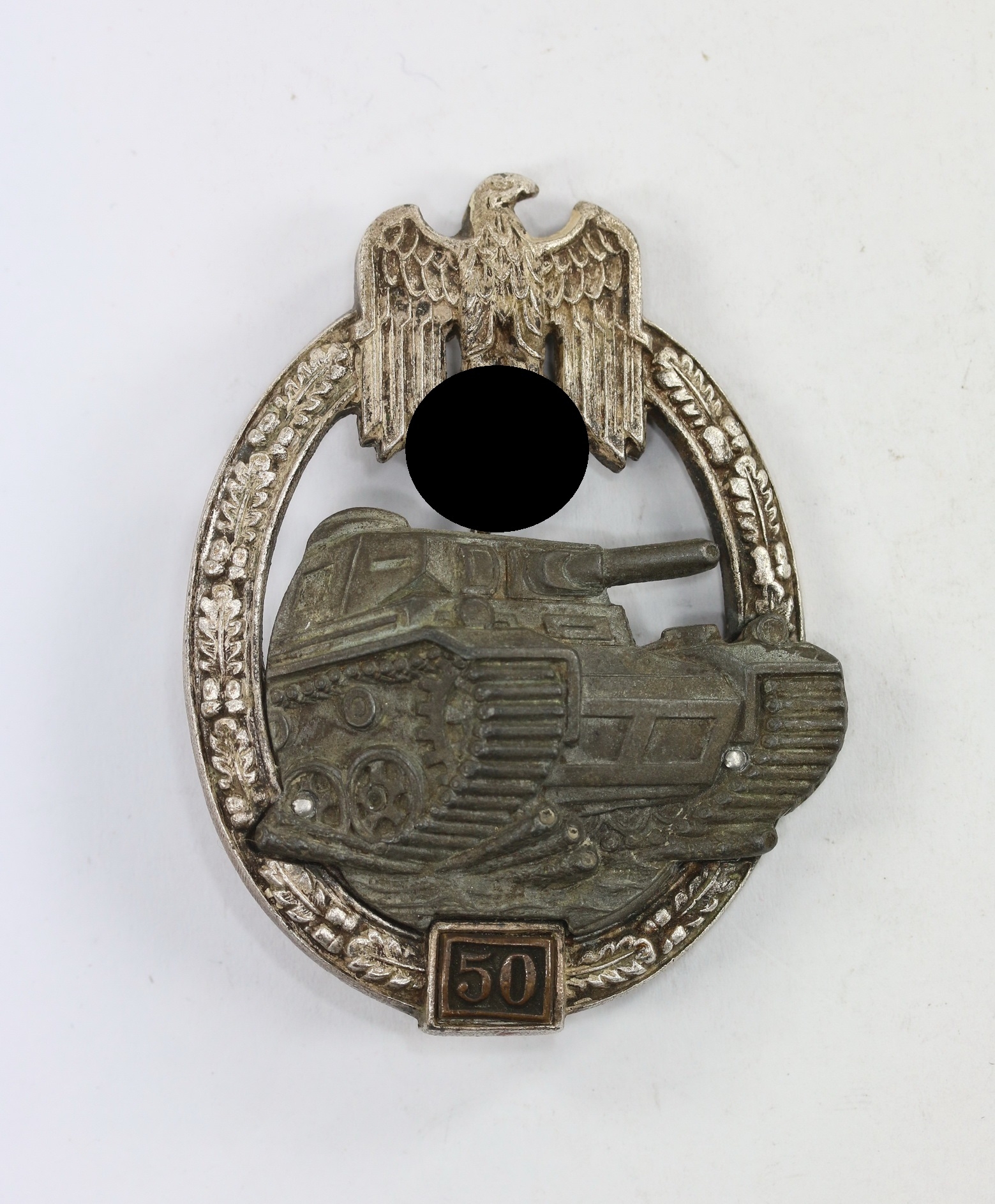 wehrmacht_heer_panzerkampfabzeichen_in_silber_mit_einsatzzahl_50_c Panzerkampfabzeichen in Silber mit Einsatzzahl 50, C.E. Juncker – Bild 1