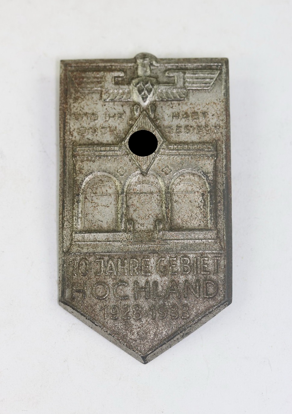 Abzeichen, Und Ihr habt doch gesiegt 10 Jahre Gebiet Hochland 1928-1938 (1) Abzeichen, Und Ihr habt doch gesiegt 10 Jahre Gebiet Hochland 1928-1938 – Bild 1