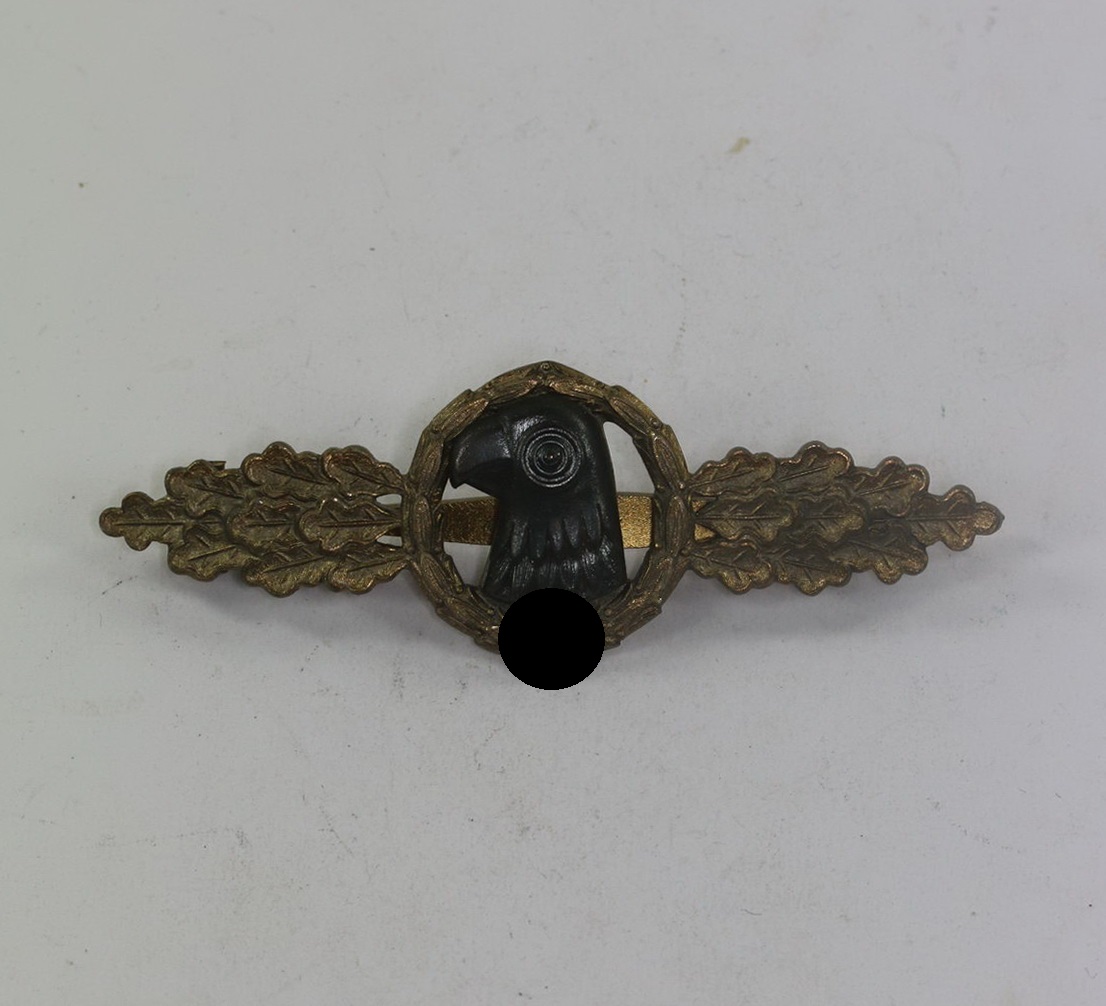 Frontflugspange für Aufklärer in bronze, Hst. BSW im Kleeblatt (Brüder Schneider, Wien) (1) Frontflugspange für Aufklärer in bronze, Hst. BSW im Kleeblatt (Brüder Schneider, Wien) – Bild 1