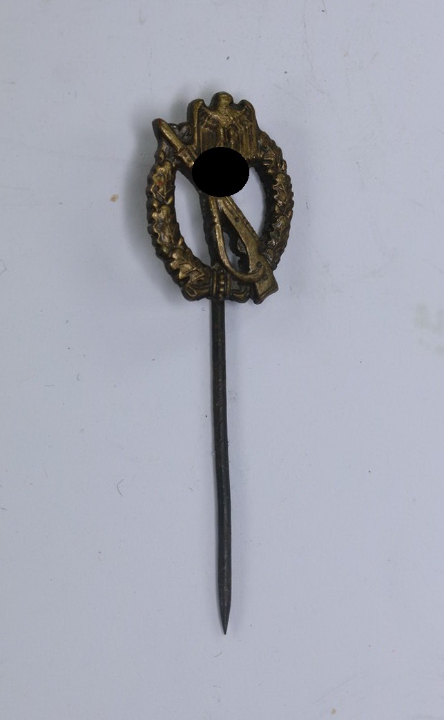 16 MM Miniatur Infanterie-Sturmabzeichen in Bronze (1) 16 MM Miniatur Infanterie-Sturmabzeichen in Bronze – Bild 1
