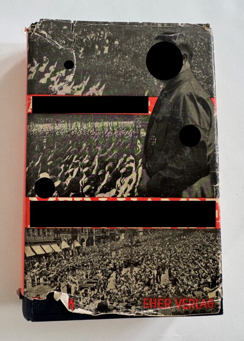Buch, Adolf Hitler, Mein Kampf, Volksausgabe mit Schutzumschlag, 1932, 145. bis 154. Auflage