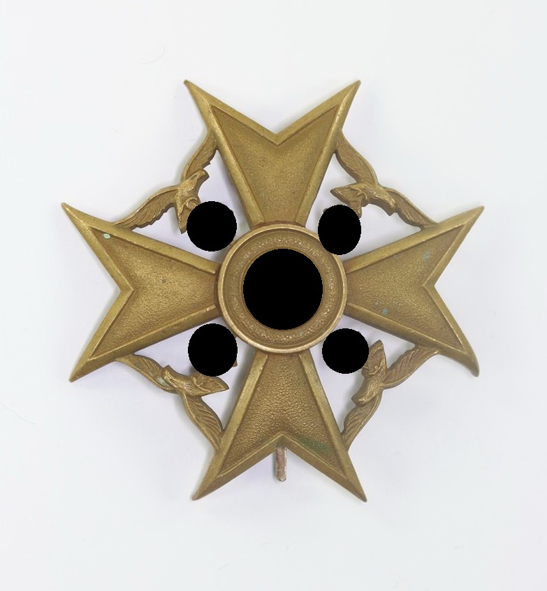 Legion Condor, Spanienkreuz in Bronze (ohne Schwerter), Godet & Co., Berlin, einteilige Fertigung (1) Legion Condor, Spanienkreuz in Bronze (ohne Schwerter), Godet & Co., Berlin, einteilige Fertigung – Bild 1
