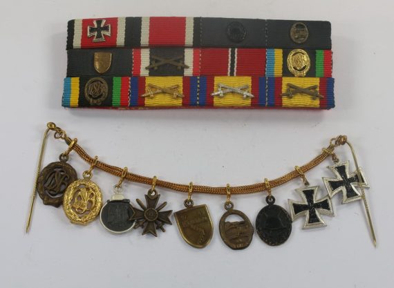 BRD, Feldspangen und Miniaturenkette 1957 eines Krimkämpfers (1)