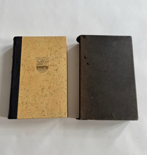 Buch, Adolf Hitler, Mein Kampf, Hochzeitsausgabe Stadt Leverkusen 1937 (1)