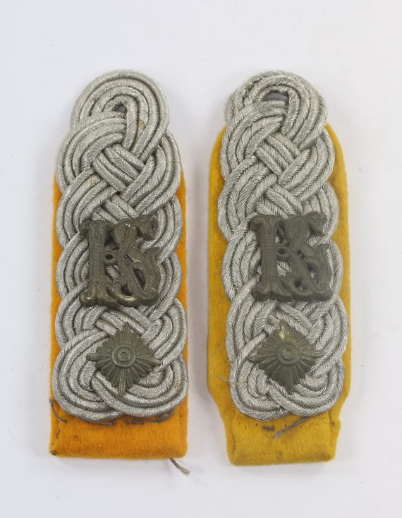 Luftwaffe, Paar Schulterklappen KS Kriegsschule, für einen Oberstleutnant fliegendes Personal Fallschirmjäger (1)