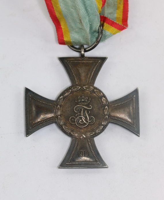 Mecklenburg-Strelitz, Kreuz für Auszeichnung im Kriege 2.Klasse 1914, Hst. G - Tapfer und Treu (1)