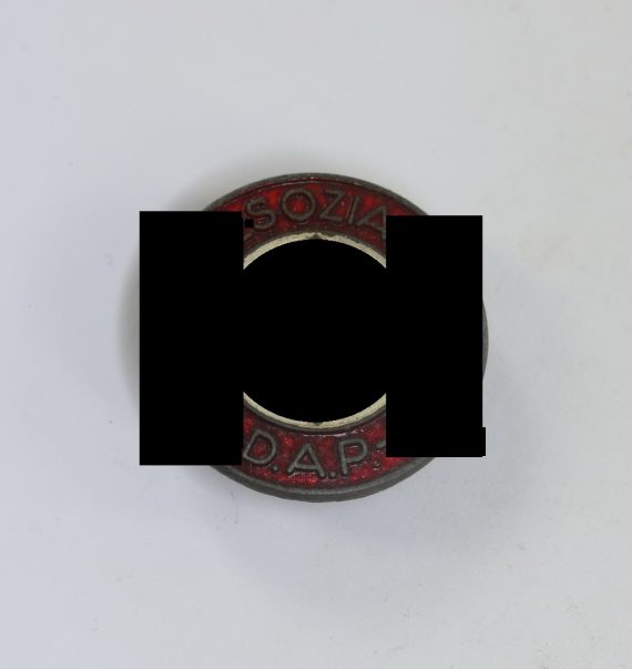 NSDAP Parteiabzeichen Knopfloch Ausführung, Hst. RZM M142 (Kerbach & Österheld, Dresden) (1)