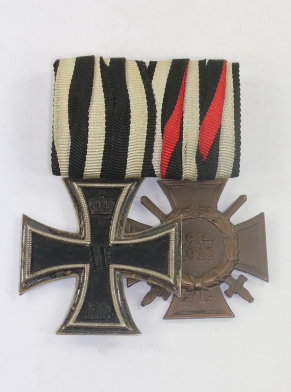 Ordenschnalle 2X, EK-2 1914, Ehrenkreuz für Frontkämpfer (1)