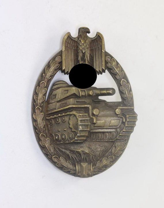 Panzer-Kampfabzeichen in Bronze, C.E. Juncker, Berlin (Zink massiv) (1)