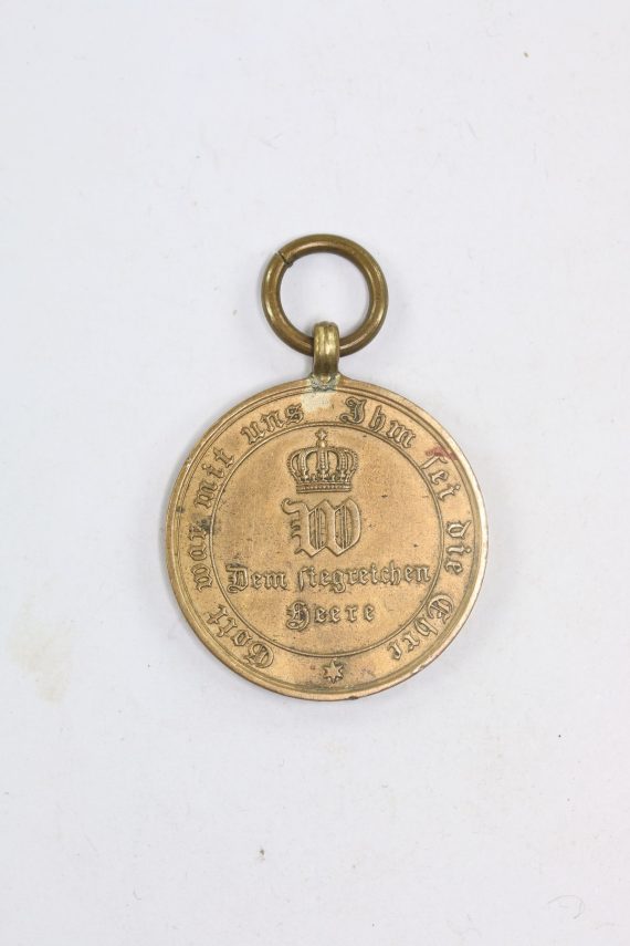 Preußen, Kriegsdenkmünze für Kämpfer 1870, Ranschrift (1)