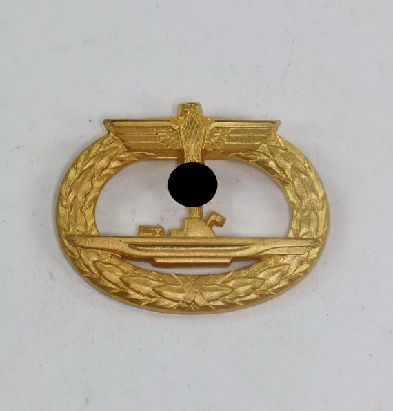 U-Bootskriegsabzeichen 1939, Wilhelm Deumer, Lüdenscheid (massiv Buntmetall, Sicherung) (1)