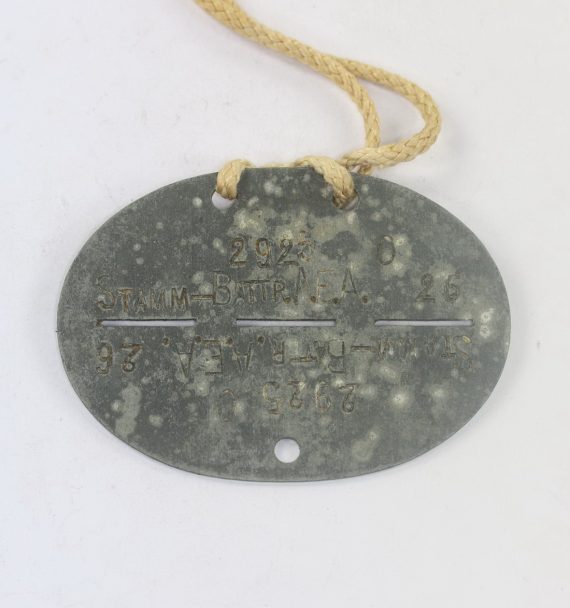 Wehrmacht Heer, Erkennungsmarke Stamm-Battr. A.E.A. 26 (1)