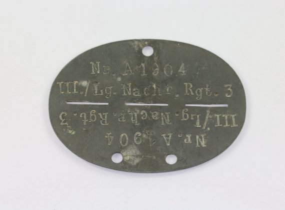 Erkennungsmarke, Luftgau Nachrichten Regiment