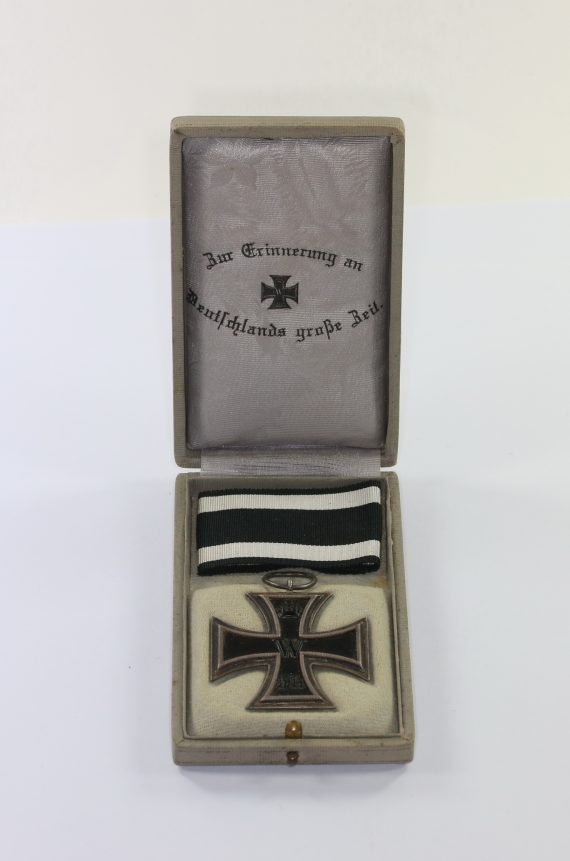 Eisernes Kreuz 2. Klasse 1914, im Etui Zur Erinnerung an Deutschlands große Zeit